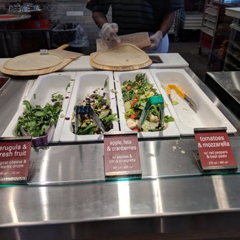 Blaze Pizza - Some of the salad selection. Arugula & fresh fruit; apple, feta & cranberries; tomatoes & mozzarella. - Pizza Near Me - Atlanta, Georgia