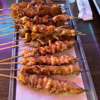 Ace King BBQ - Chicken, Beef Tendon, Beef Tripe, Lamb, and Pork Belly Skewers - Chinese Near Me - Newark, California Ace King BBQ - Chicken, Beef Tendon, Beef Tripe, Lamb, and Pork Belly Skewers - Chinese Near Me - Newark, California