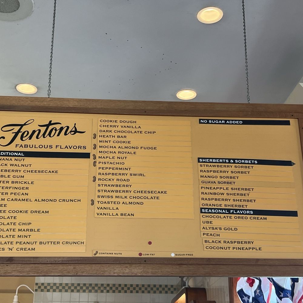 Fentons Creamery - Menu - Ice Cream & Frozen Yogurt Near Me - Oakland, California Fentons Creamery - Menu - Ice Cream & Frozen Yogurt Near Me - Oakland, California