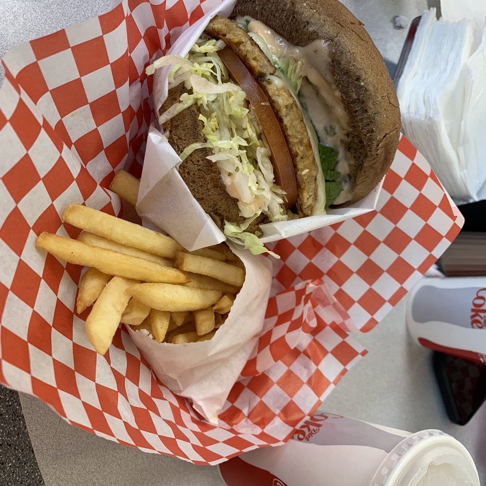 Astro Burger - Garden Deluxe with small fries - Burgers Near Me - Montebello, California Astro Burger - Garden Deluxe with small fries - Burgers Near Me - Montebello, California