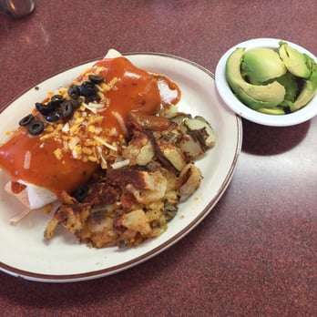 Sunrise Cafe - Chorizo Burrito and a side of avocado! - American Near Me - San Clemente, California