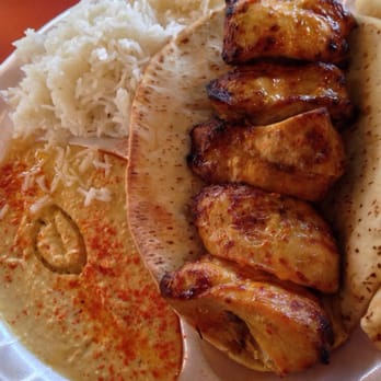 Kabab Way - Chicken Shish with Hummus and Jasmine Rice. - Middle Eastern Near Me - Glendale, California