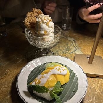 Lao Lao Bar - Pineapple sorbet and mango sticky rice - Laotian Near Me - Toronto, Ontario