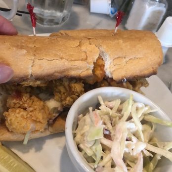 Stanley - Fried oyster and shrimp PoBoy with coleslaw - Breakfast & Brunch Near Me - New Orleans, Louisiana Stanley - Fried oyster and shrimp PoBoy with coleslaw - Breakfast & Brunch Near Me - New Orleans, Louisiana