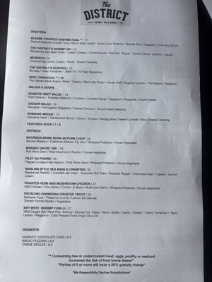 Menu photo 4 The District Eatery Tap & Barrel Sanford, FL
