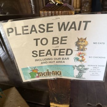 Tiki Iniki - Thought this sign was cool but no one helped us - Hawaiian Near Me - Princeville, Hawaii Tiki Iniki - Thought this sign was cool but no one helped us - Hawaiian Near Me - Princeville, Hawaii