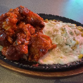 Rice Junky - sweet and sour chicken and corn cheese - Pubs Near Me - Santa Clara, California