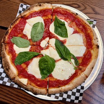 The Back Door Kitchen & Pizzeria - "Margherita" (fresh mozzarella, basil, tomato sauce, EVOO) - Pizza Near Me - Stonington, Connecticut The Back Door Kitchen & Pizzeria - "Margherita" (fresh mozzarella, basil, tomato sauce, EVOO) - Pizza Near Me - Stonington, Connecticut