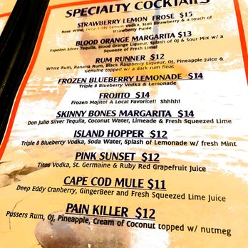 Fishbones Bar & Grille - More Drinks!!! - Seafood Near Me - Oak Bluffs, Massachusetts Fishbones Bar & Grille - More Drinks!!! - Seafood Near Me - Oak Bluffs, Massachusetts