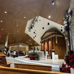 Sacred Heart Catholic Church - Sacred Heart Altar in Christmas Day.