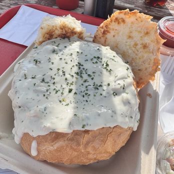 Old Oregon Smoke House - Clam chowder bread bowl - Fish & Chips Near Me - Rockaway Beach, Oregon Old Oregon Smoke House - Clam chowder bread bowl - Fish & Chips Near Me - Rockaway Beach, Oregon