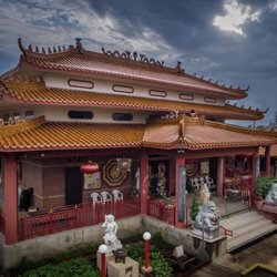 Guandi Temple - Aerial view on a cloudy day