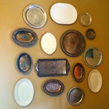 Hickory Street Cafe - Unique reuses for silver platters and China to decorate the walls - Cafes Near Me - Abilene, Texas Hickory Street Cafe - Unique reuses for silver platters and China to decorate the walls - Cafes Near Me - Abilene, Texas