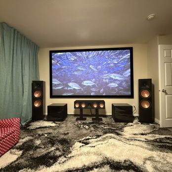 Pro Audio Home Theater Installation - Speakers, subs and a screen. - Home Theatre Installation Near Me - Las Vegas, Nevada Pro Audio Home Theater Installation - Speakers, subs and a screen. - Home Theatre Installation Near Me - Las Vegas, Nevada