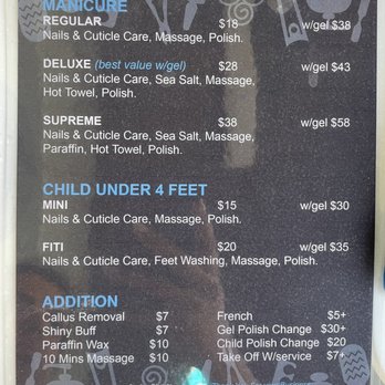 Pixie Nail Lounge - Service list/menu - Nail Salons Near Me - San Diego, California
