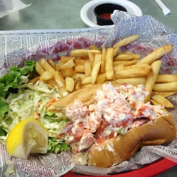 Larry's Px - Diner lobster roll! This is only half! It's huge! - Breakfast & Brunch Near Me - West Chatham, Massachusetts