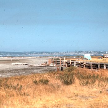 Fort Flagler State Park - Lower campground beach at low tide in 1968 - Parks Near Me - Nordland, Washington