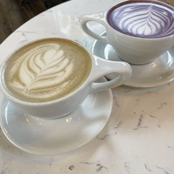 Republik Coffee Burbank - Black Vanilla and Purple Caramel latte. - Cafes Near Me - Burbank, California Republik Coffee Burbank - Black Vanilla and Purple Caramel latte. - Cafes Near Me - Burbank, California