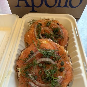 Apollo Bagels - Smoked Salmon on everything bagel - Bagels Near Me - New York, New York Apollo Bagels - Smoked Salmon on everything bagel - Bagels Near Me - New York, New York