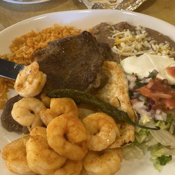Little Mexico - Carne asada, shrimp and chicken, with beans, rice and tortillas. Yum! - Mexican Near Me - Wyoming, Michigan