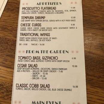 The Sample Room - Summer menu - American Near Me - Wilson, Kansas