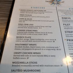 Skyline Grill - Menu
