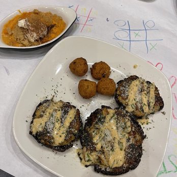 Half Shell Oyster House - Portobello Mushrooms & Hushpuppies - Seafood Near Me - Biloxi, Mississippi