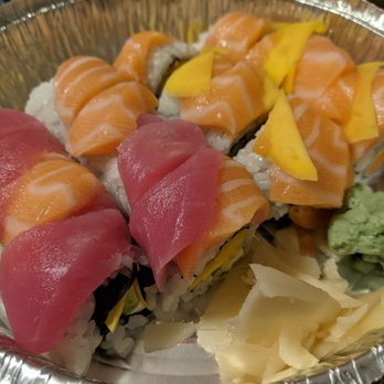 Oppa Sushi - French kiss roll and salmon mango harmony roll - Sushi Bars Near Me - Boston, Massachusetts
