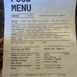 Food menu 08/25 Food menu 08/25