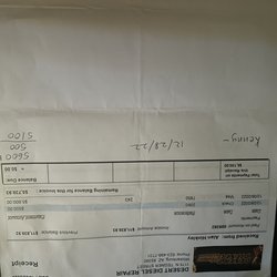 Desert Diesel Repair - Proof of payments