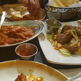 India Pavilion - Bangladeshi (not indian) reshmi kabab ((R) and Chill Chicken (L). - Indian Near Me - Cambridge, Massachusetts