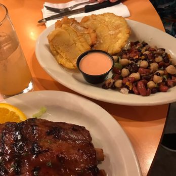 Dinghy Dock - BBQ Spareribs with a side of tostones and bean salad. - Caribbean Near Me - Culebra, Puerto Rico Dinghy Dock - BBQ Spareribs with a side of tostones and bean salad. - Caribbean Near Me - Culebra, Puerto Rico