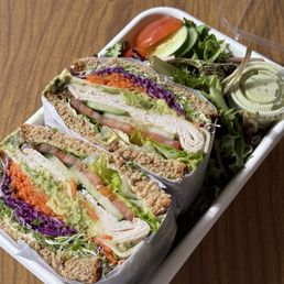 Turkey avocado with salad - that dressing is amazing! Turkey avocado with salad - that dressing is amazing!