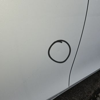 Dents Doctor - Small dent on back door before - Mobile Dent Repair Near Me Dents Doctor - Small dent on back door before - Mobile Dent Repair Near Me