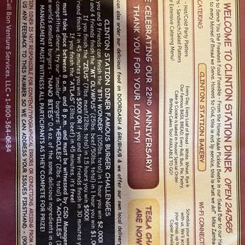 Clinton Station Diner - Menu burger rundown - Diners Near Me - Clinton, New Jersey