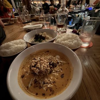Eem - Front: Massaman Curry with Smoked Lamb Shoulder Back: White Curry with Brisket Burnt-Ends - Cocktail Bars Near Me - Portland, Oregon Eem - Front: Massaman Curry with Smoked Lamb Shoulder Back: White Curry with Brisket Burnt-Ends - Cocktail Bars Near Me - Portland, Oregon