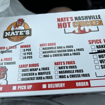 Nate's Nashville Hot Chicken - Chicken Shop Near Me - Paso Robles, California