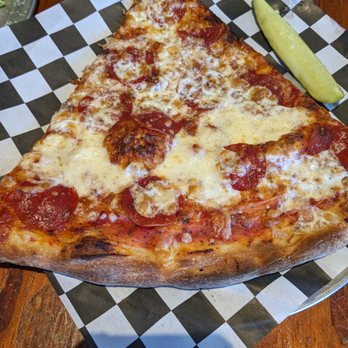 New York Pizza and Pints - Pepperoni pizza and a pickle - Pizza Near Me - Allen, Texas