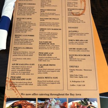 El Aji Peruvian Restaurant - Menu - 1 of 2 - Peruvian Near Me - San Francisco, California El Aji Peruvian Restaurant - Menu - 1 of 2 - Peruvian Near Me - San Francisco, California