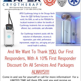 Glo Cryotherapy - 10% off FIRST RESPONDERS! - Cryotherapy Near Me - Glenview, Illinois