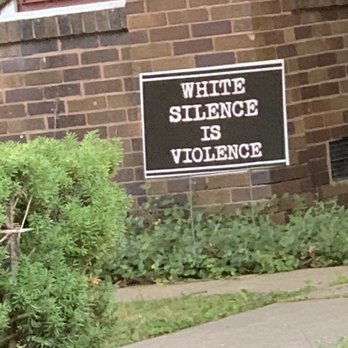 Woodruff Place - A sign in a yard that should make us think and not be silent. - Flea Markets Near Me - Indianapolis, Indiana Woodruff Place - A sign in a yard that should make us think and not be silent. - Flea Markets Near Me - Indianapolis, Indiana
