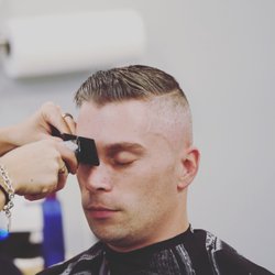 Eastampton Barbershop - High and tight skin fade with a combover