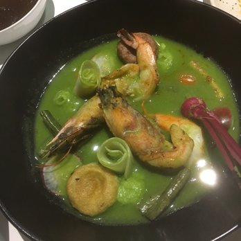 Xochi - Shrimp in green mole, it was okay - Mexican Near Me - Houston, Texas Xochi - Shrimp in green mole, it was okay - Mexican Near Me - Houston, Texas