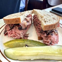 Pastrami and corned beef sandwich