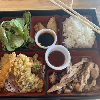 Kuru Kuru Sushi - Bento Box-Mixed Tempura & Chicken Teriyaki - Sushi Bars Near Me - Burbank, California Kuru Kuru Sushi - Bento Box-Mixed Tempura & Chicken Teriyaki - Sushi Bars Near Me - Burbank, California