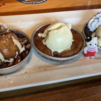 BJ's Restaurant & Brewhouse - Pizookie Trio - New American Near Me - North Canton, Ohio