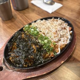 Kimchi Fried Rice (has spam and nori flakes)