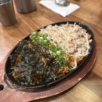 Pelicana Chicken - Kimchi Fried Rice (has spam and nori flakes) - Korean Near Me - Chino, California