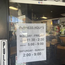 Jasmine Hana - Business hours