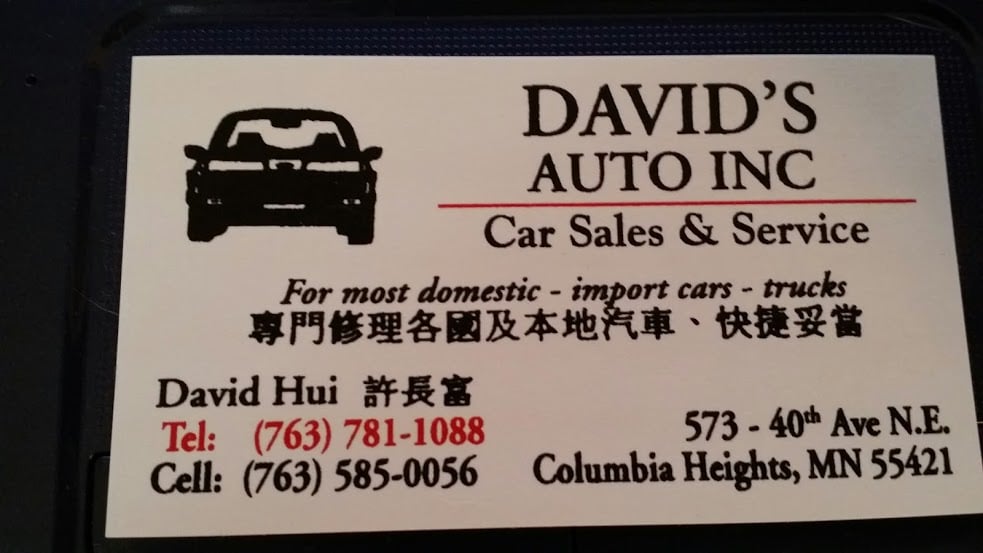 DAVID’S AUTO Updated September 2024 573 40th Ave NE, Minneapolis